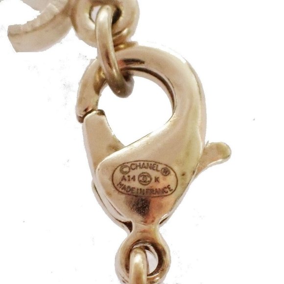 CHANEL CC Logo Chain Necklace Imitation Pearl Gold France Accessory - Picture 4 of 14